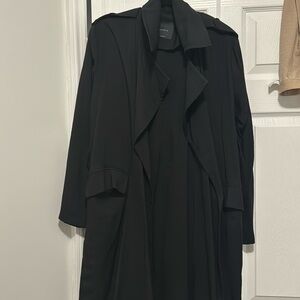 Elodie Black Trench Coat Size Large. Never worn.